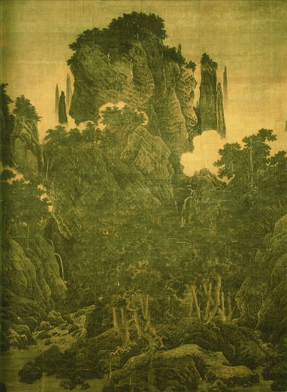 318,国画,国画山水,李唐,《万壑松风图》