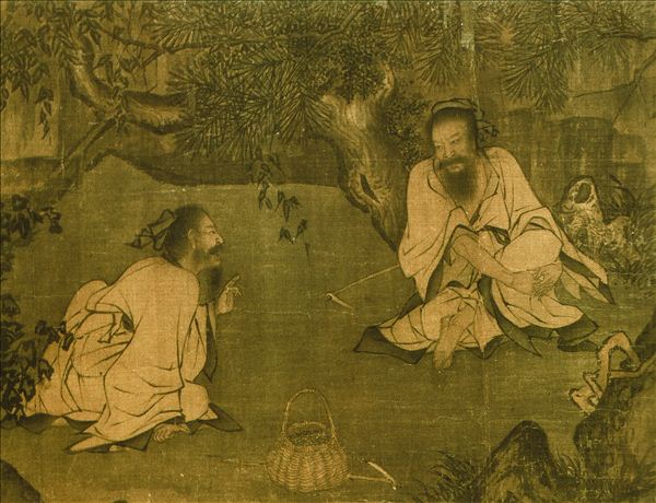 318,国画,国画人物,李唐,《采薇图》