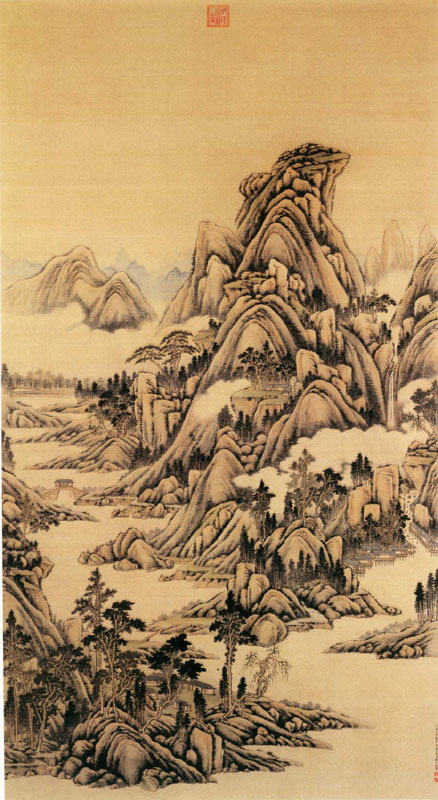 318,318艺术,美术鉴赏,国画,国画山水,唐岱,《晴峦春蔼图》